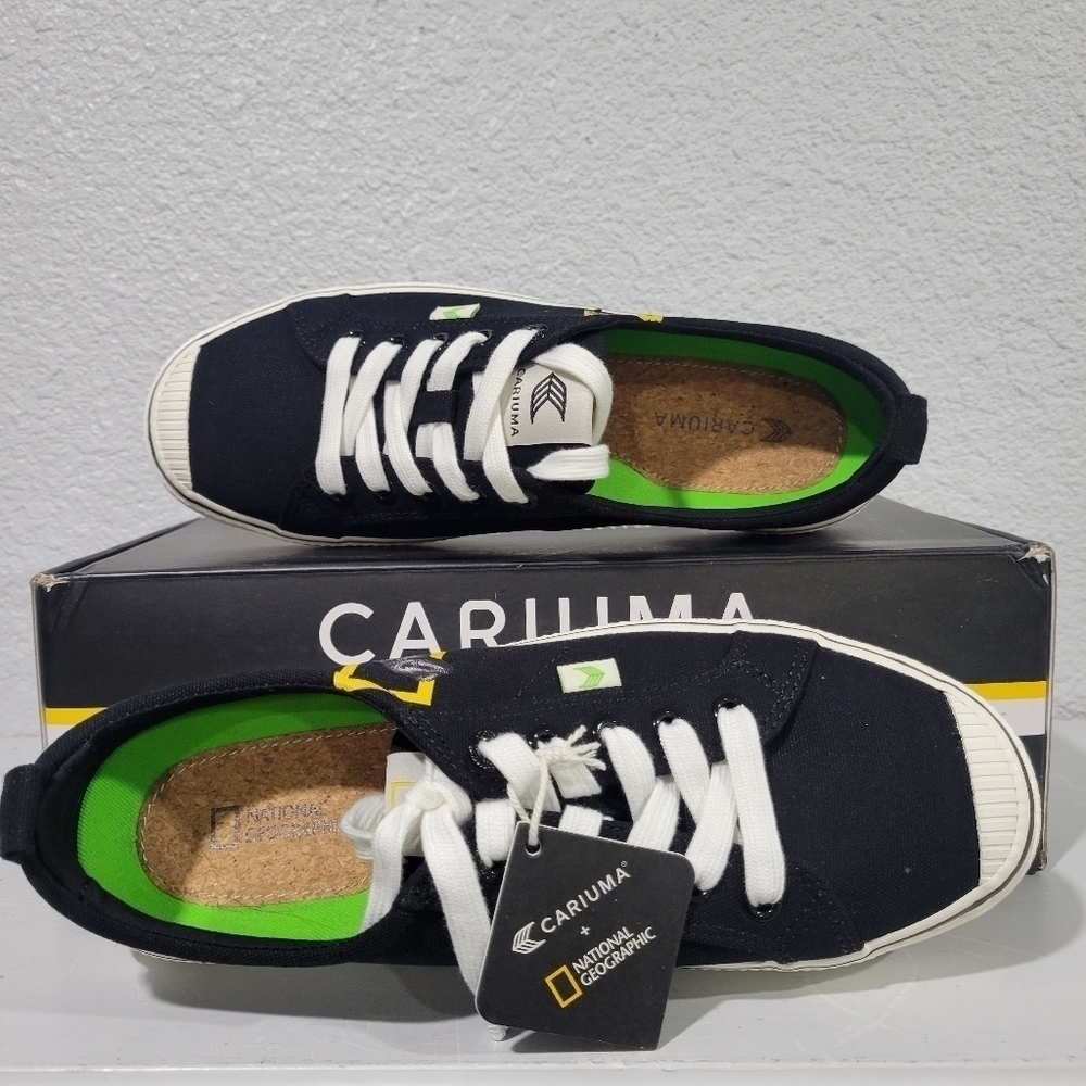 Cariuma Low NATGEO Gecko Black Canvas Sneaker NIB Limited Edition - Picture 7 of 9